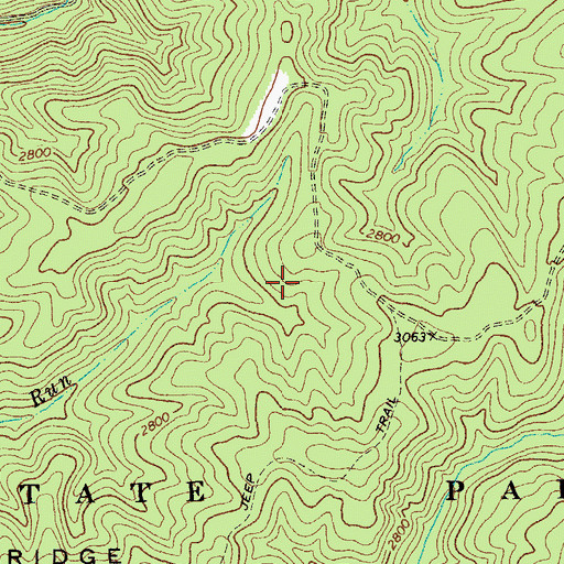 Topographic Map of Watoga State Park, WV
