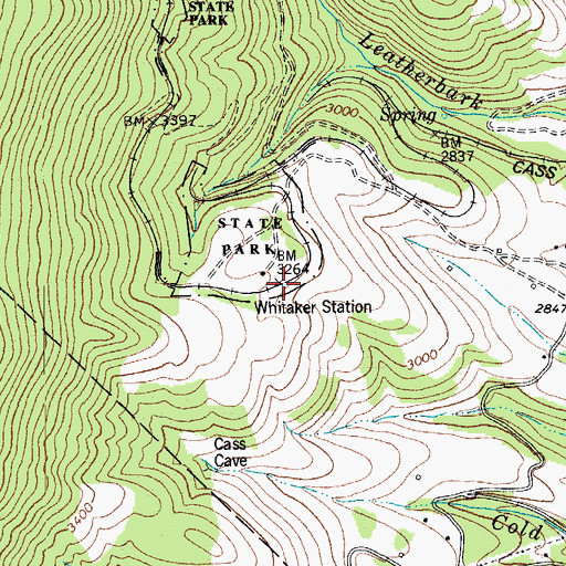Topographic Map of Whitaker Station, WV