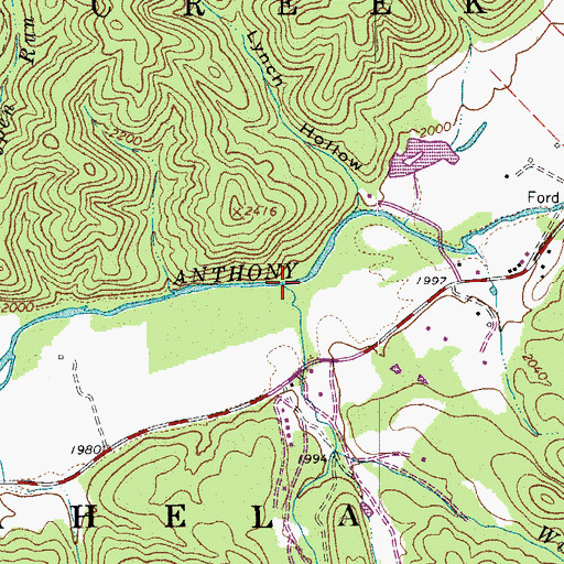 Topographic Map of Wiley Run, WV