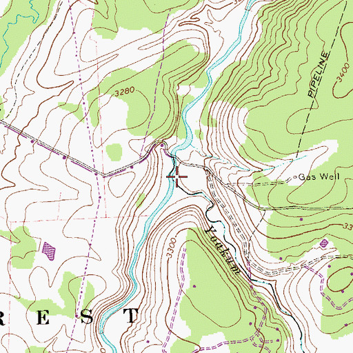 Topographic Map of Yoakum Run, WV