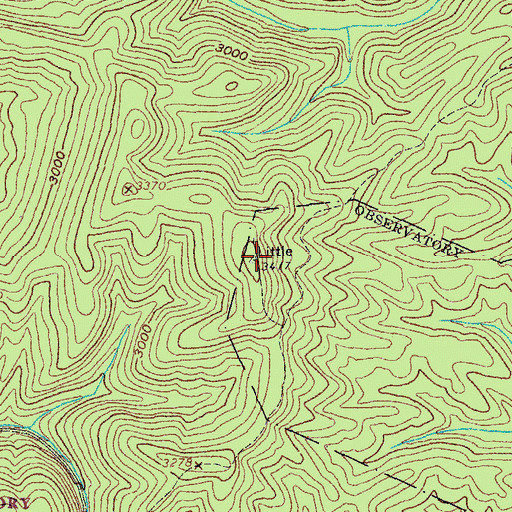Topographic Map of Little Mountain, WV