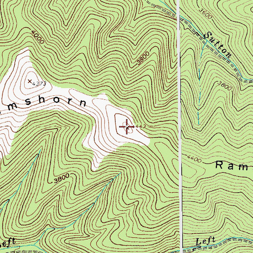 Topographic Map of Ramshorn, WV