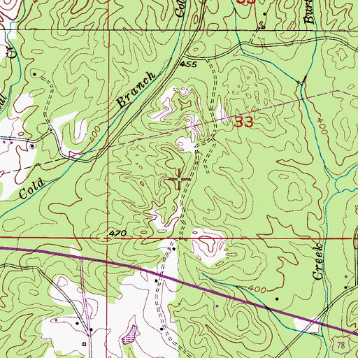 Topographic Map of Mammoth Mine, AL