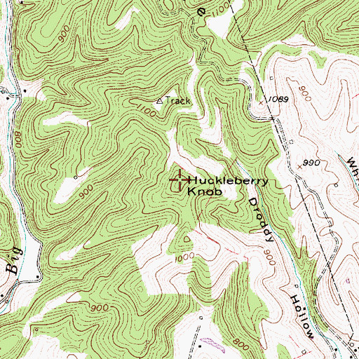 Topographic Map of Huckleberry Knob, WV