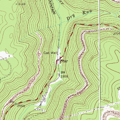 Topographic Map of Star, WV