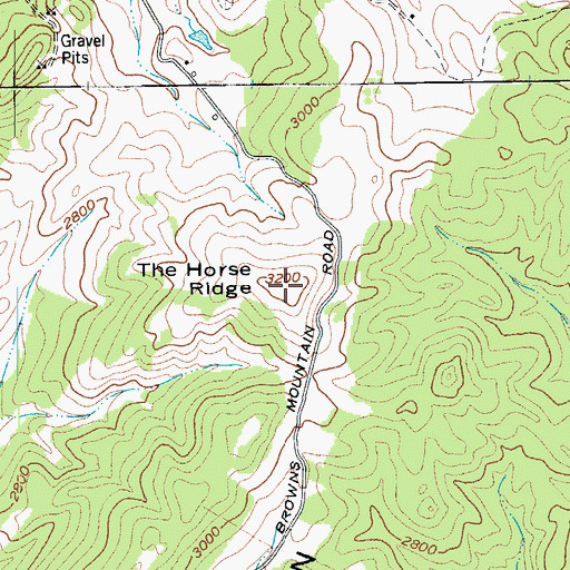 Topographic Map of The Horse Ridge, WV