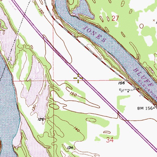 Topographic Map of Interchange 176, AL