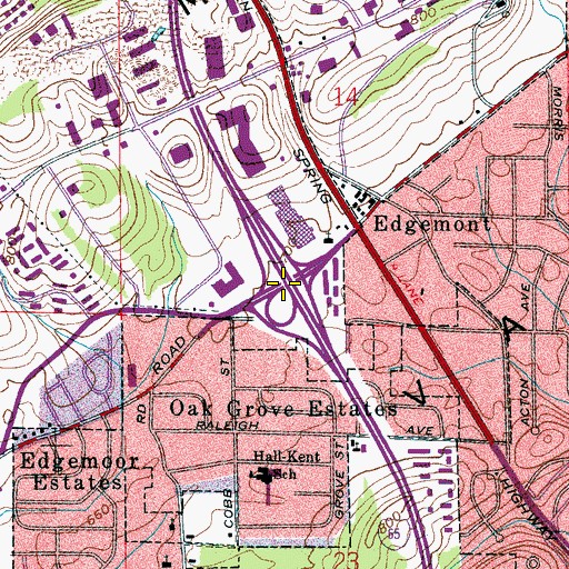 Topographic Map of Interchange 256, AL