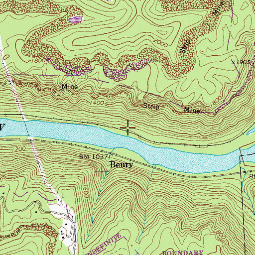 Topographic Map of Red Ash (historical), WV