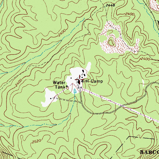 Topographic Map of West Virginia State College 4-H Camp, WV