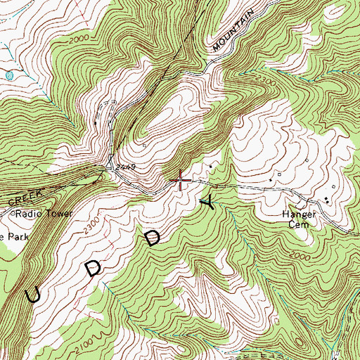 Topographic Map of Hawver School (historical), WV