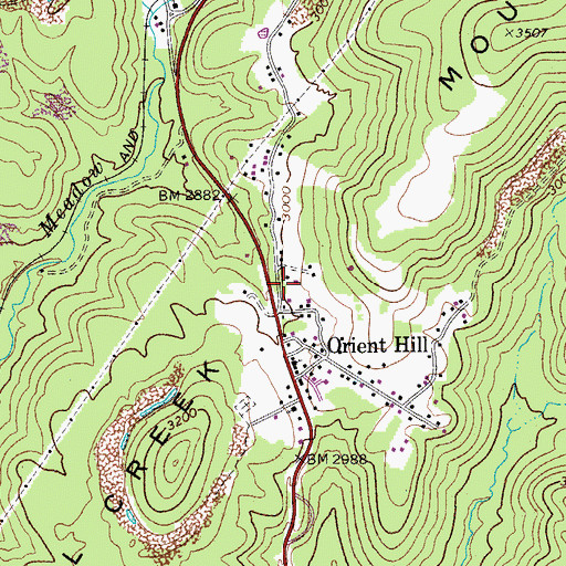 Topographic Map of Walker Hill (historical), WV