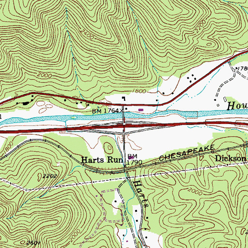 Topographic Map of Interchange 175, WV
