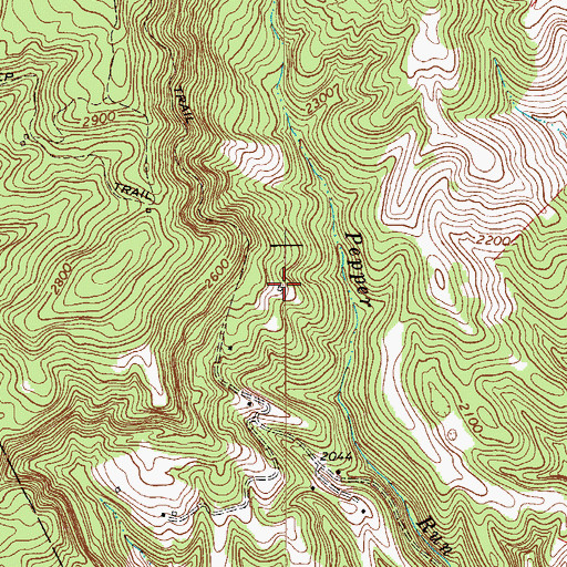 Topographic Map of Collins School (historical), WV