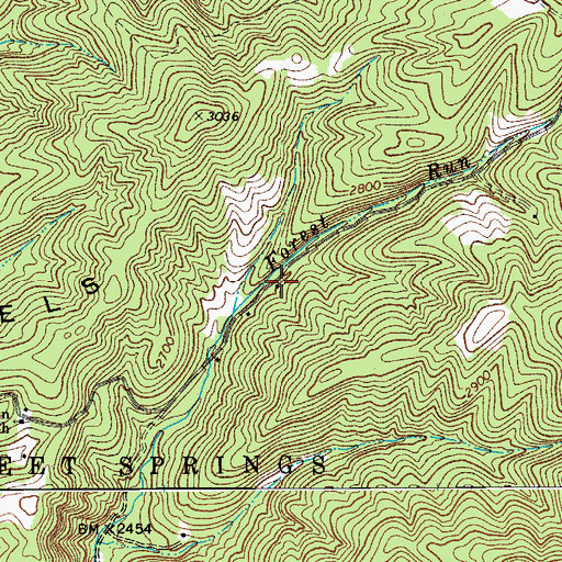 Topographic Map of Forest Run School (historical), WV