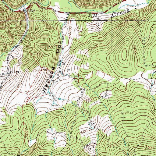 Topographic Map of Wallace School (historical), WV