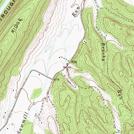Topographic Map of Glebe (historical), WV