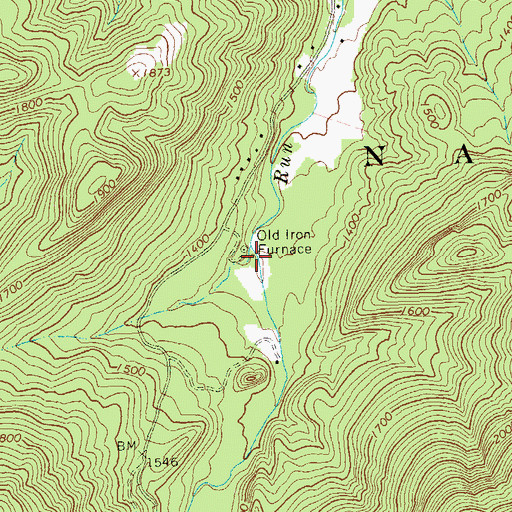 Topographic Map of Furnace (historical), WV