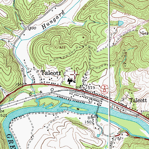 Topographic Map of Talcott Elementary School, WV