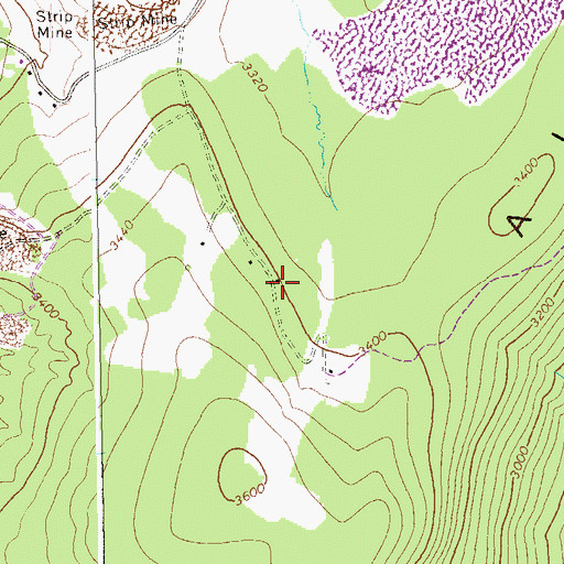 Topographic Map of Grassy Ridge School (historical), WV
