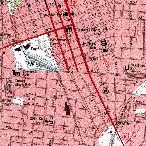 Topographic Map of Interchange 2, AL
