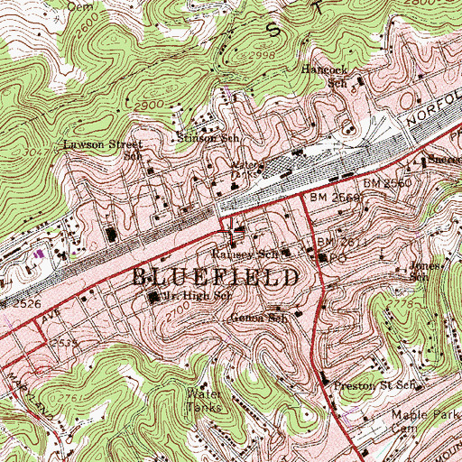 Topographic Map of Immanuel Lutheran Church, WV