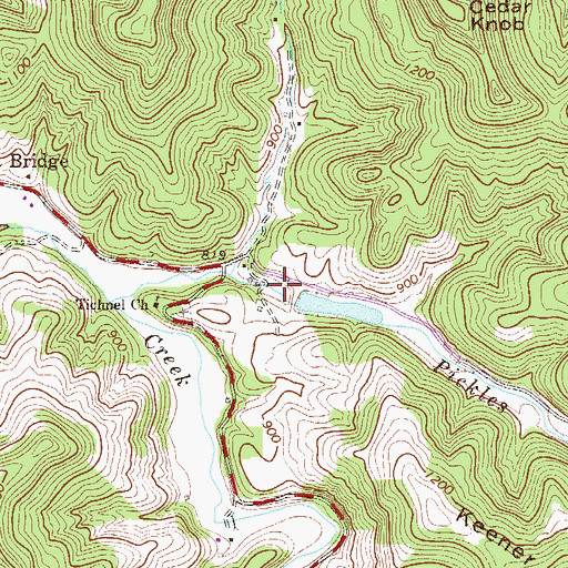 Topographic Map of Saltlick Creek Structure Number Six Dam, WV