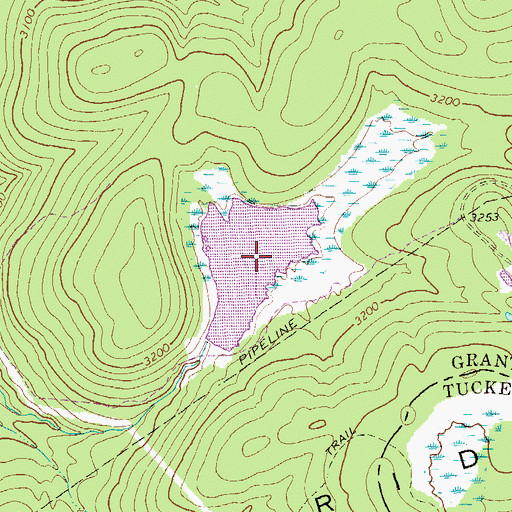 Topographic Map of Elk Run Reservoir, WV
