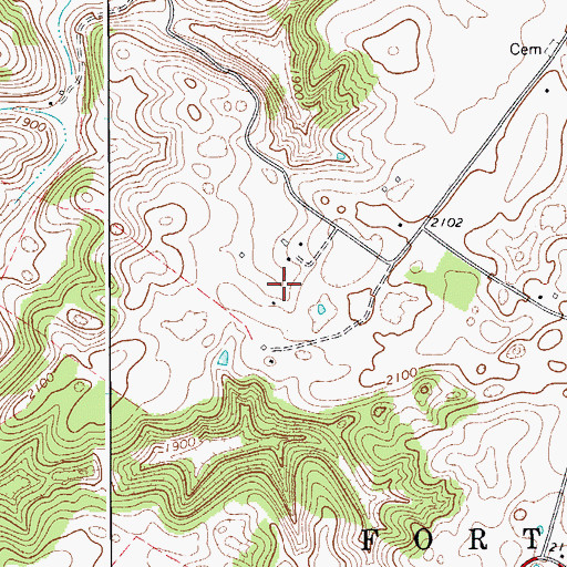 Topographic Map of Johnson Spring, WV