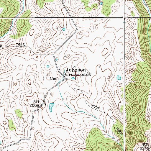 Topographic Map of Woodrum Spring, WV