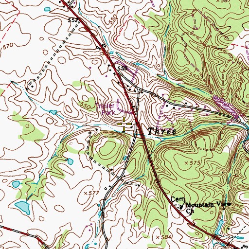 Topographic Map of Boyer Farm Spring, WV