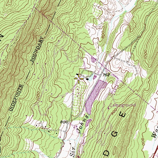 Topographic Map of Coolfont Spring, WV