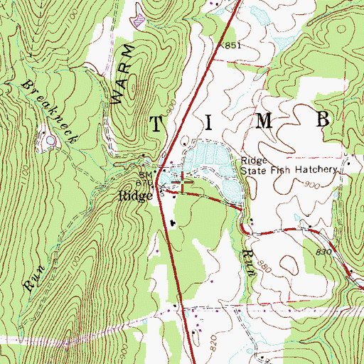 Topographic Map of Overmale Springs, WV