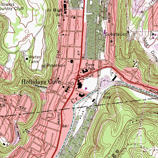 Topographic Map of Cove United Presbyterian Church, WV
