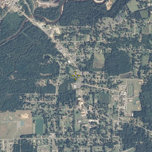 Aerial/Satellite Image of First United Methodist Church of East Brewton, AL