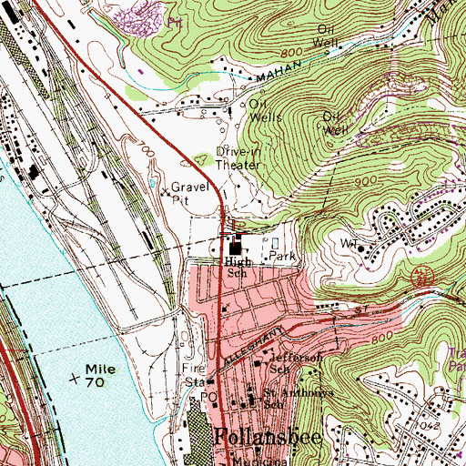 Topographic Map of Church of the Nazarene (historical), WV