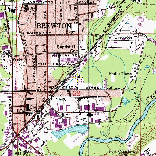Topographic Map of Triumph the Church and Kingdom of God in Christ, AL