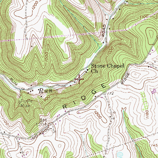 Topographic Map of Palmer School (historical), WV
