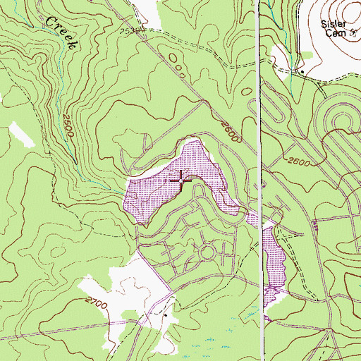 Topographic Map of Big Bear Lake, WV