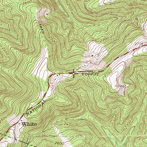 Topographic Map of Forest Dale School (historical), WV