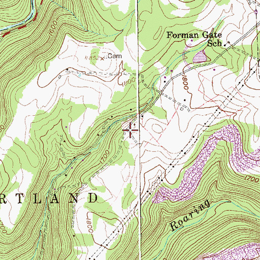 Topographic Map of Hayden (historical), WV