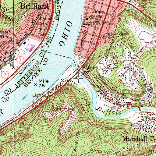 Topographic Map of Carver School (historical), WV