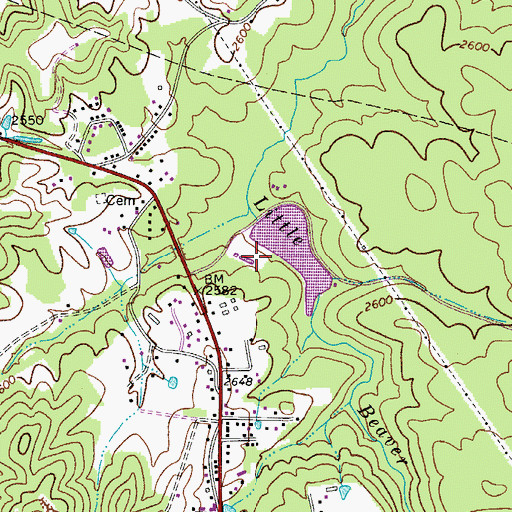 Topographic Map of Glade Springs Heliport, WV