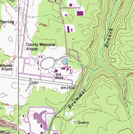 Topographic Map of Lee Norse Number 2 Heliport, WV