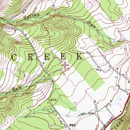 Topographic Map of Miller Field, WV