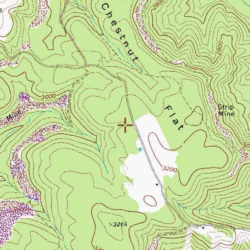 Topographic Map of Monclo Slurry Dam, WV