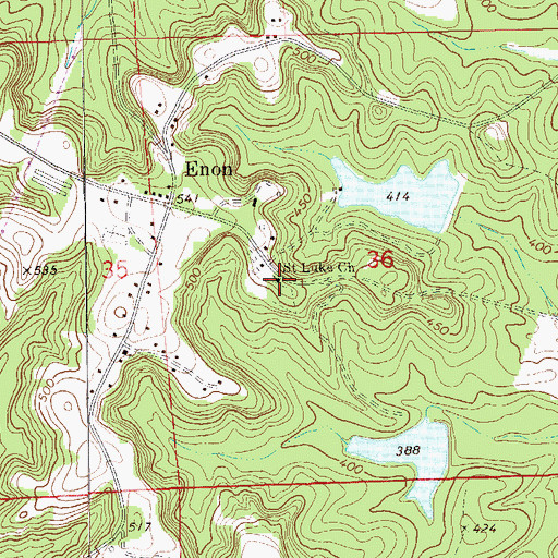 Topographic Map of Saint Luke Baptist Church, AL