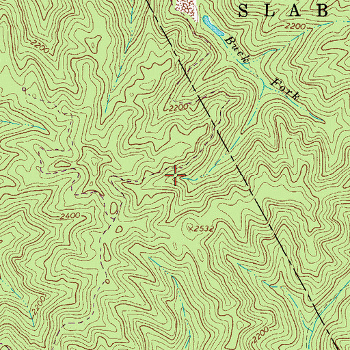Topographic Map of Buck Fork Dam, WV