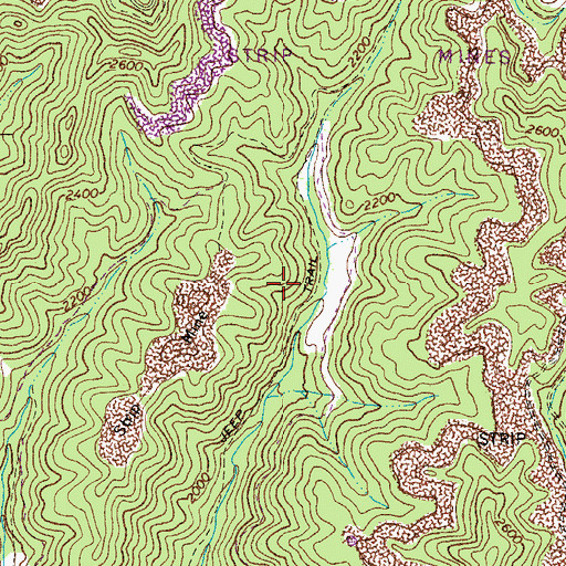 Topographic Map of Riffe Branch Refuse Embankment Dam, WV