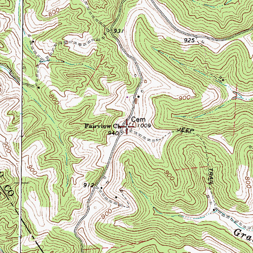 Topographic Map of Fairview School (historical), WV